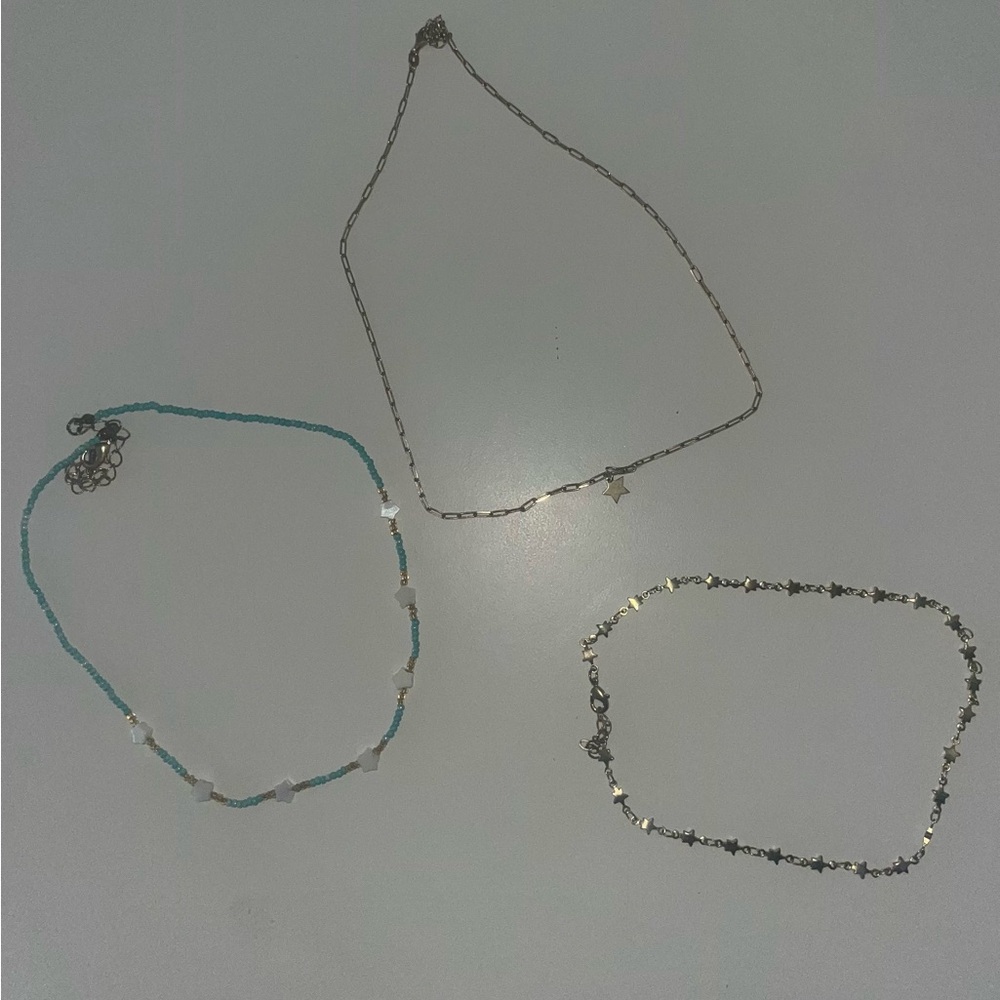 Set of three Star themed Boutique Necklaces